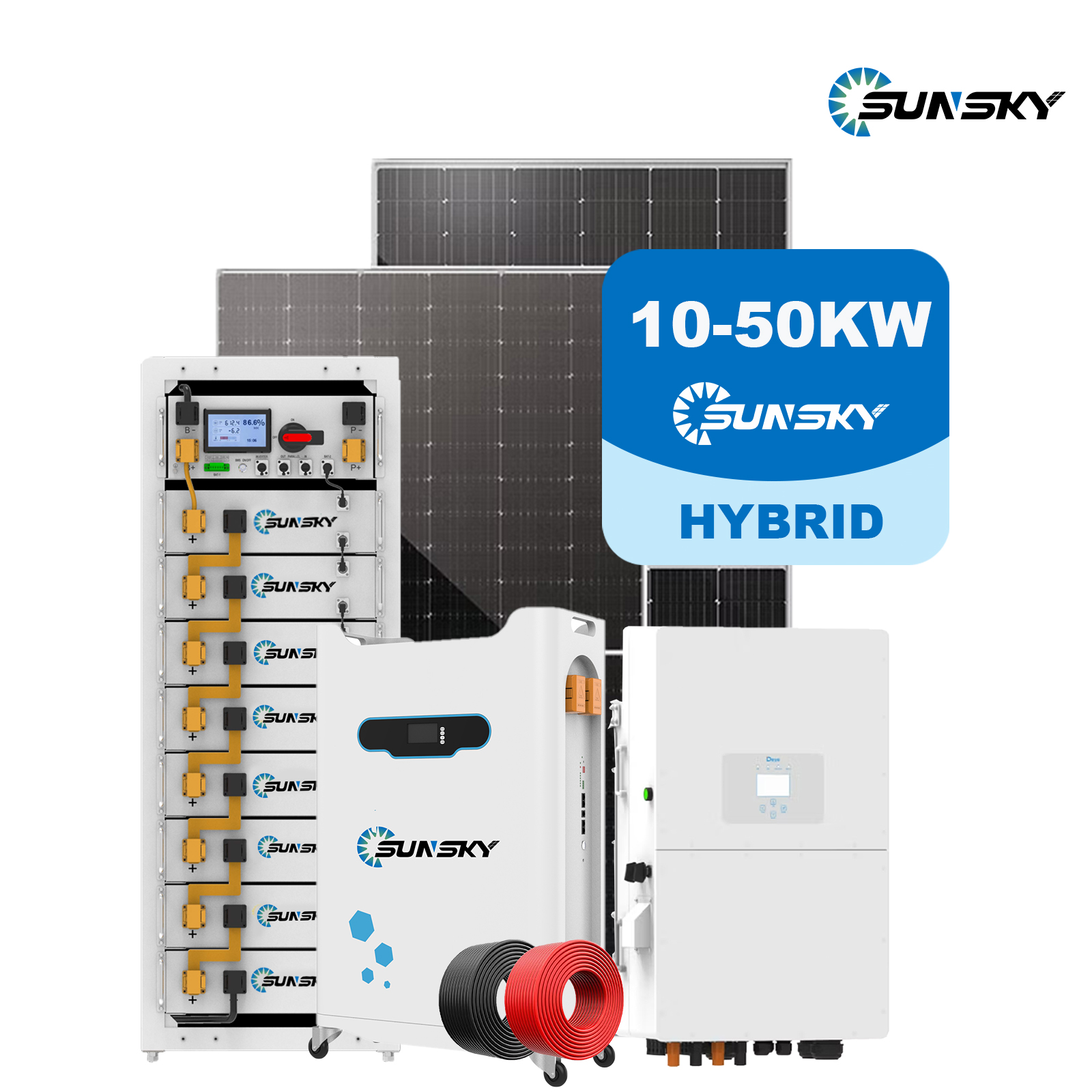 10KW 20KW 30KW 40KW 50KW Hybrid Home Solar System