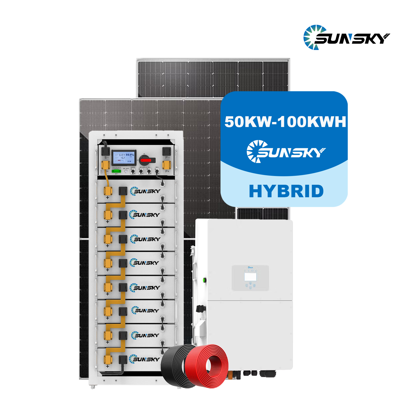 50KW 55kwh-100kwh Hybrid Solar System 