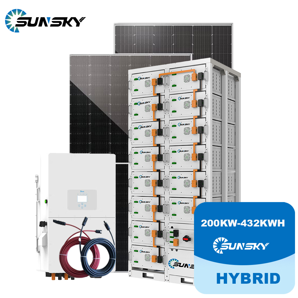 200kw 432kwh Hybrid Solar System
